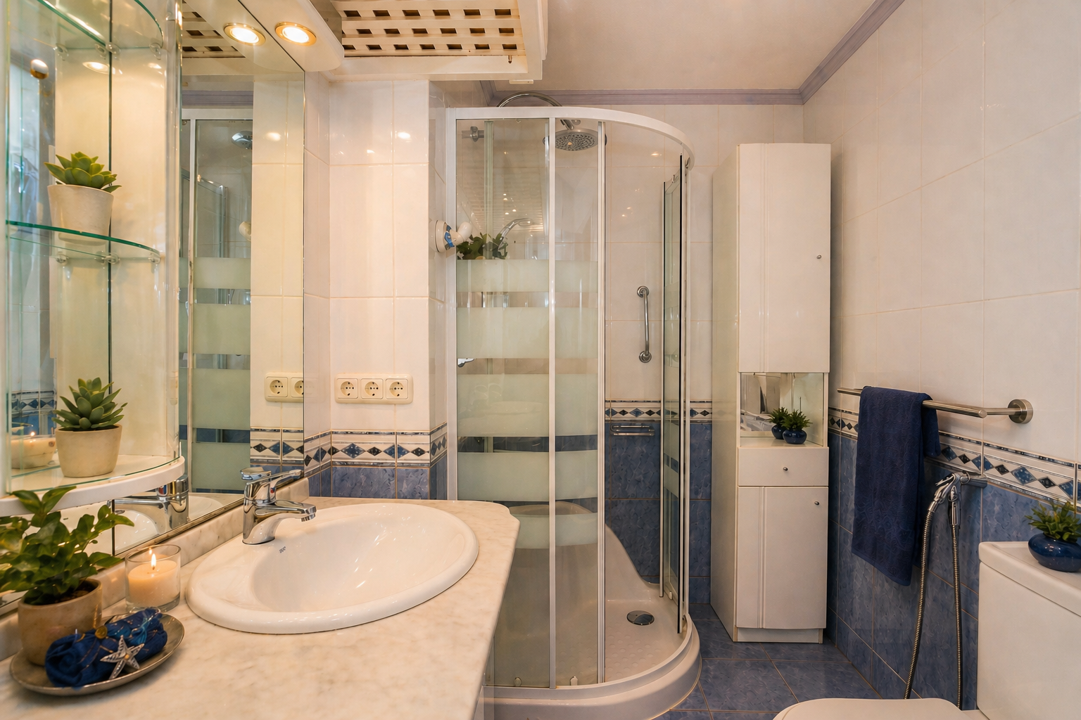 Walk-in rainfall shower